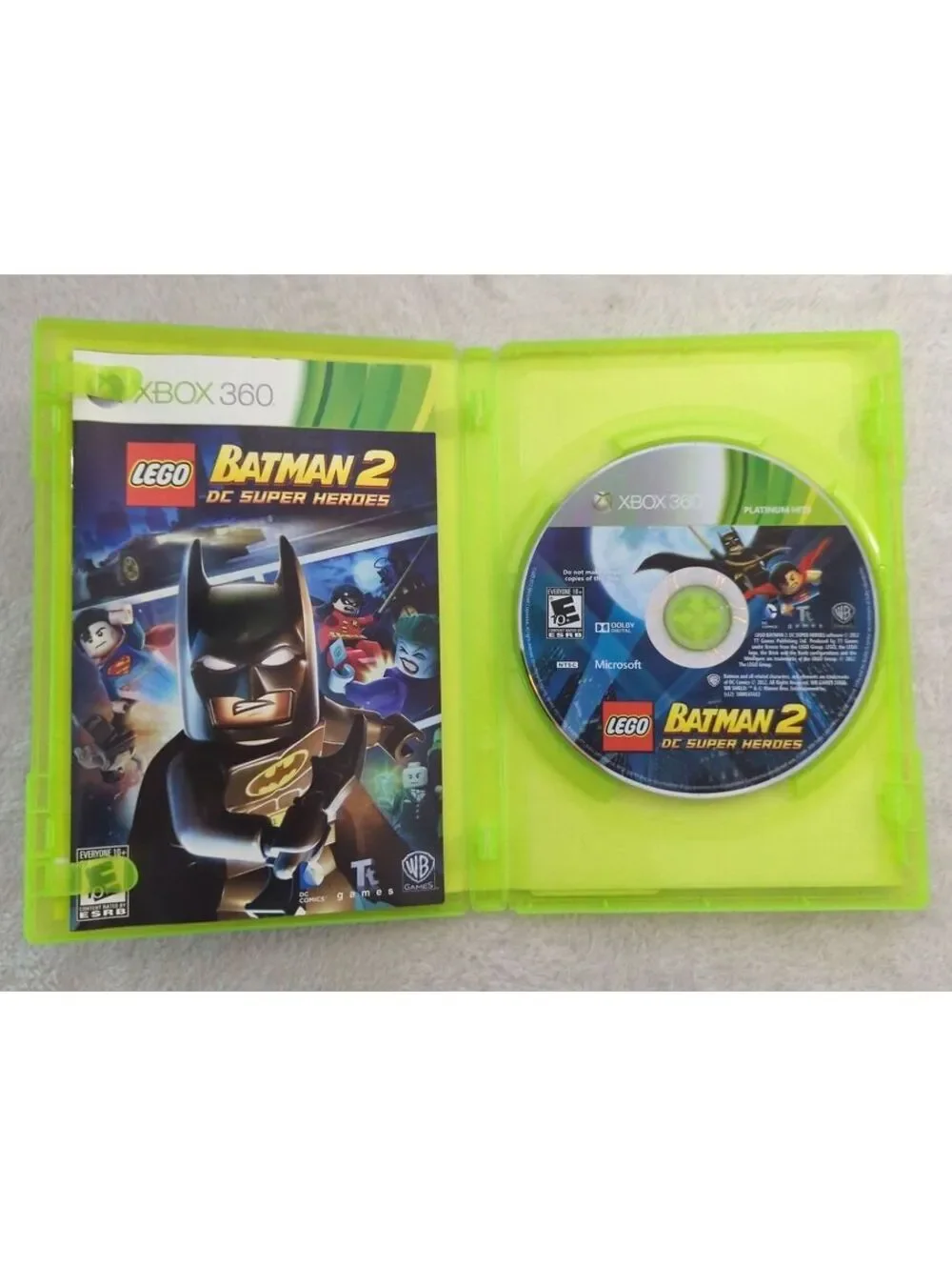LEGO Batman 2 DC Super Heroes Xbox 360 Game Platinum Hits - Tested and Working